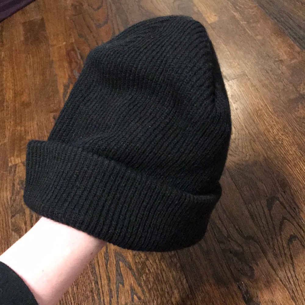 Black beanie hat
